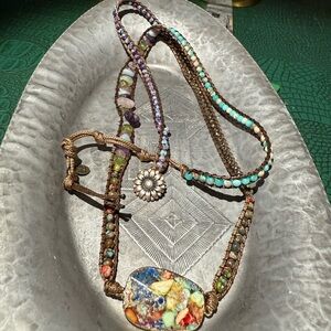 Colorful Beaded Wrap Around Bracelet